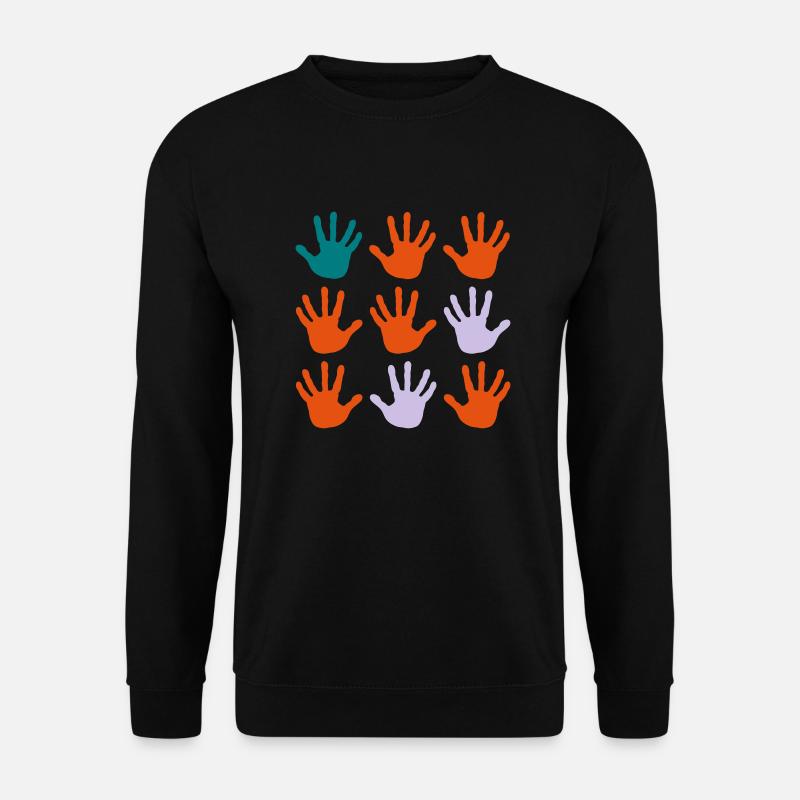hand abdrücke - Unisex Pullover - Schwarz