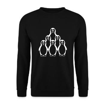 Penguin Group Bowling Cone - Unisex Sweatshirt - black - Front - Alina (178cm) & Michal (187cm)