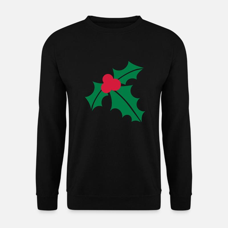 Stechpalme Weihnachten - Unisex Pullover - Schwarz