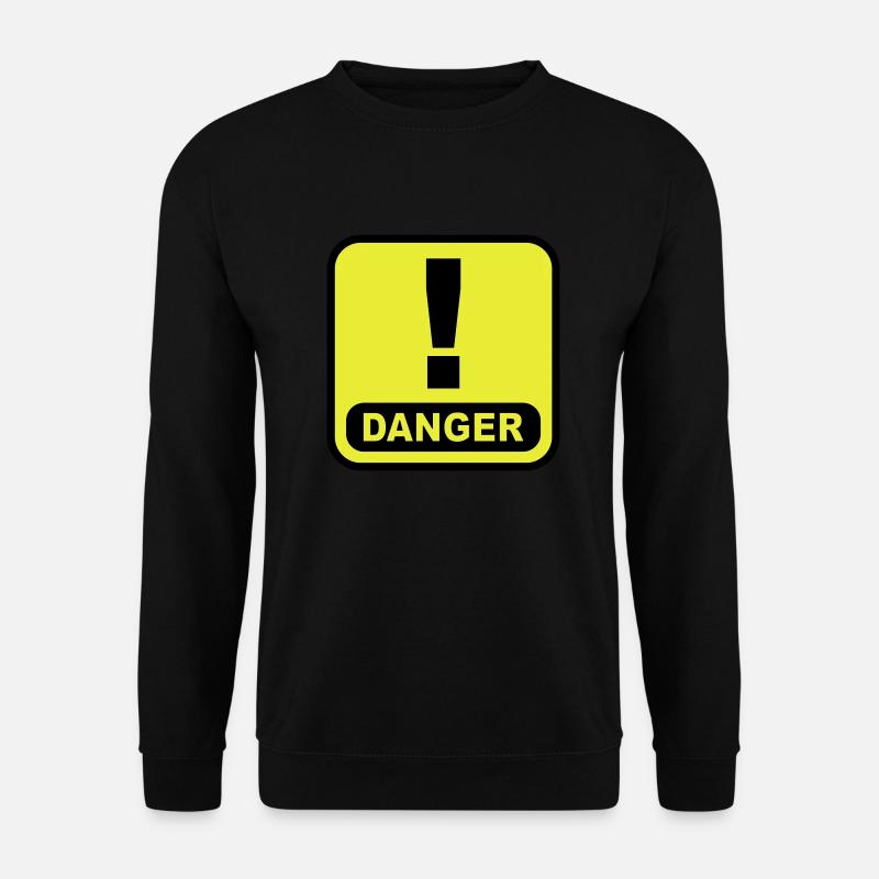 Danger Ausrugezeichen - Unisex Pullover - Schwarz