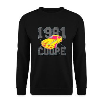 Sportcoupe 1981 Vintage-Look - Sweat-shirt Unisexe - noir - Devant - Alina (178cm) & Michal (187cm)