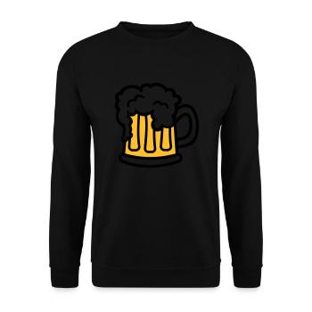 Bière - Sweat-shirt Unisexe - noir - Devant - Alina (178cm) & Michal (187cm)