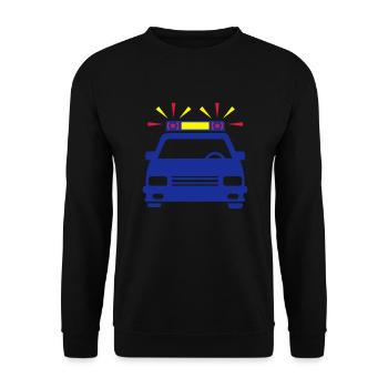 police__1f3 - Sweat-shirt Unisexe - noir - Devant - Alina (178cm) & Michal (187cm)