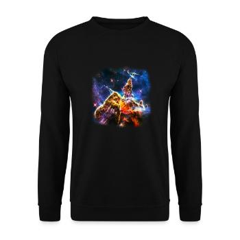 Mystic Mountain, Carina Nebula, Space, Galaxy, - Sweat-shirt Unisexe - noir - Devant - Alina (178cm) & Michal (187cm)