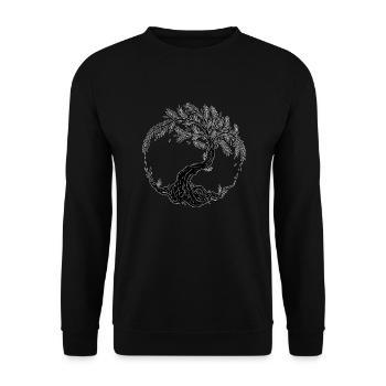 Tree of Life. - Unisex Sweatshirt - black - Front - Alina (178cm) & Michal (187cm)