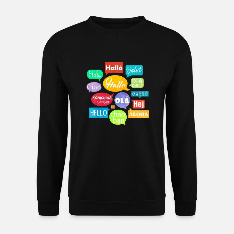 Hello (speech bubbles) - Unisex Sweatshirt - black