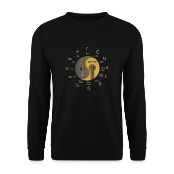 Aime jouer de la guitare - Sweat-shirt Unisexe - noir - Devant - Alina (178cm) & Michal (187cm)
