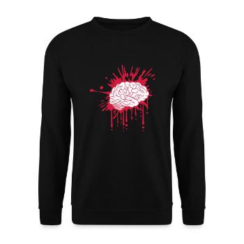 Bloody brain design - Unisex Sweatshirt - black - Front - Alina (178cm) & Michal (187cm)