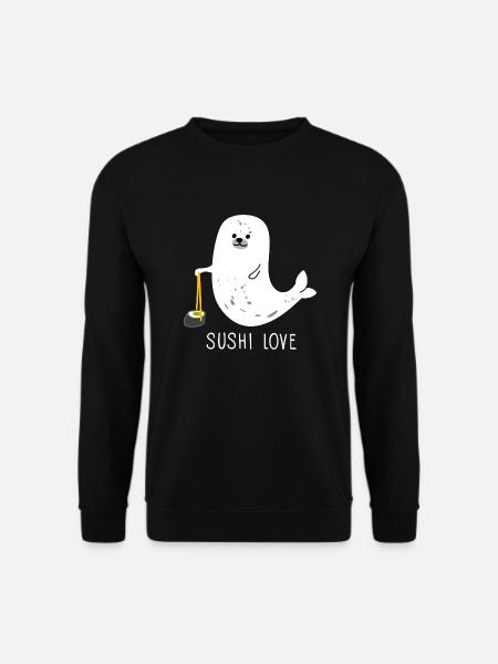 Sushi Love - Unisex Pullover - Schwarz