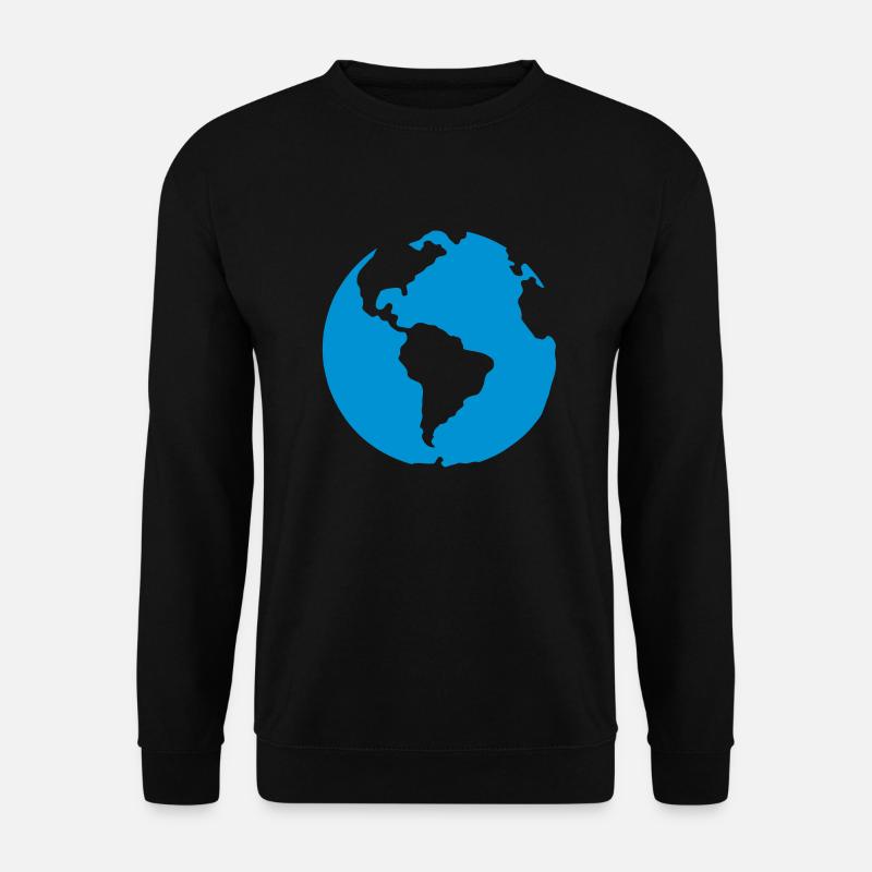 planet blue earth icon - Unisex Sweatshirt - black