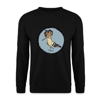 Hoopoe / Hoopoe Bird Design - Unisex Sweatshirt - black - Front - Alina (178cm) & Michal (187cm)