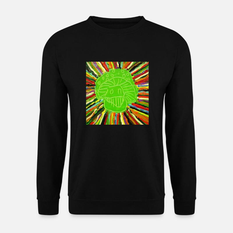 Lustiger Pilz / mushrooms - Unisex Pullover - Schwarz