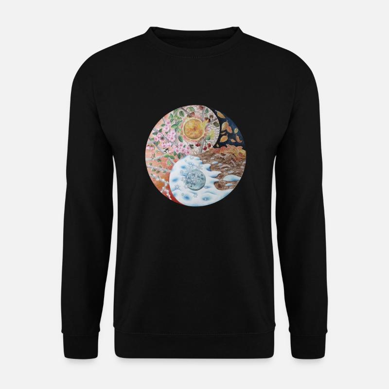 Yin et Yang des saisons - Sweat-shirt Unisexe - noir