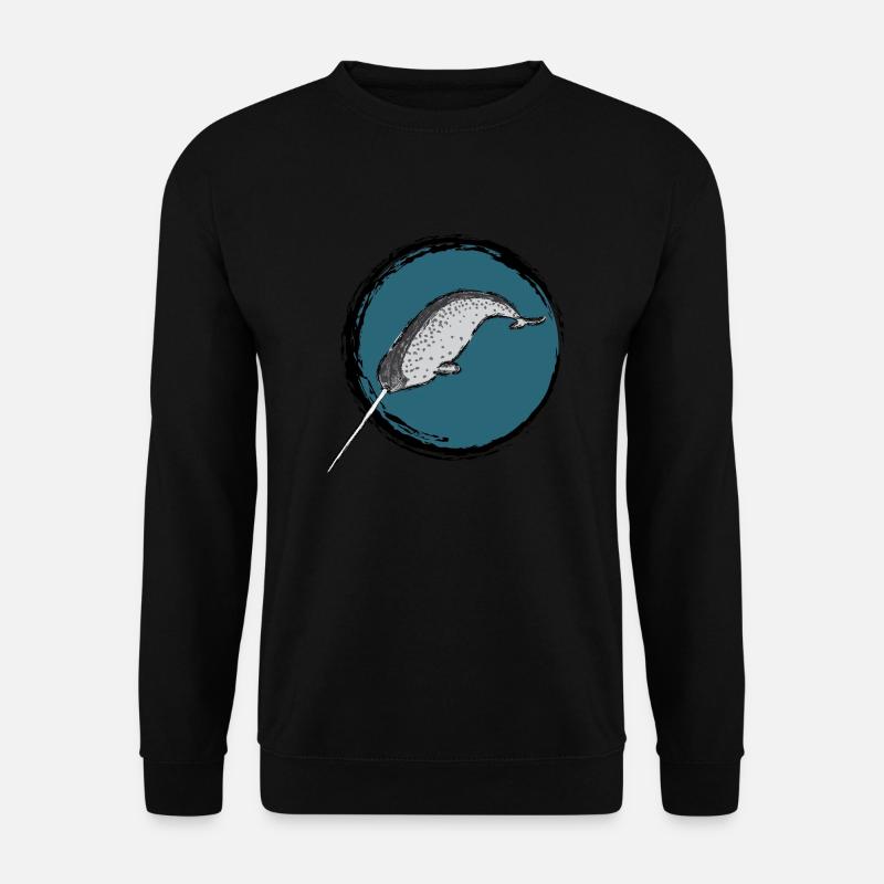 Narwal / Narwhal Design II - Unisex Pullover - Schwarz