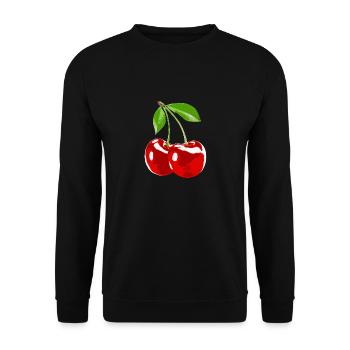 Cherry cherry fruit harvest - Unisex Sweatshirt - black - Front - Alina (178cm) & Michal (187cm)