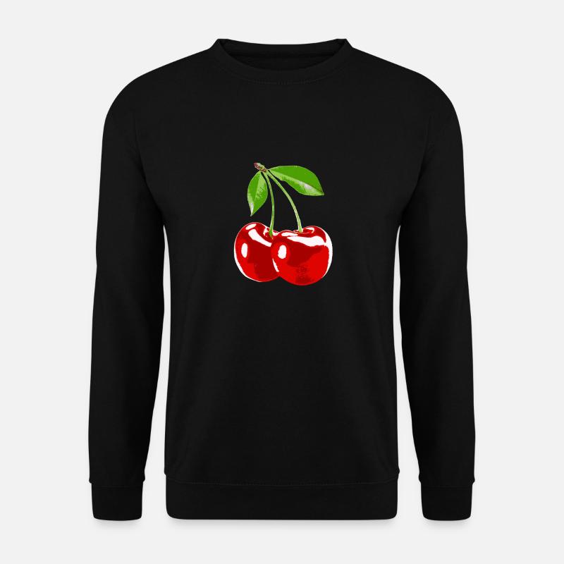 Cherry Kirsche Obst Ernte - Unisex Pullover - Schwarz