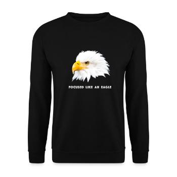 Weißkopfseeadler - Unisex Pullover - Schwarz - Vorne - Alina (178cm) & Michal (187cm)