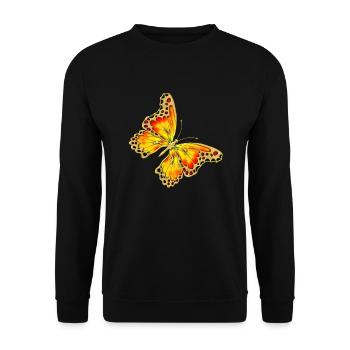 papillon - Sweat-shirt Unisexe - noir - Devant - Alina (178cm) & Michal (187cm)