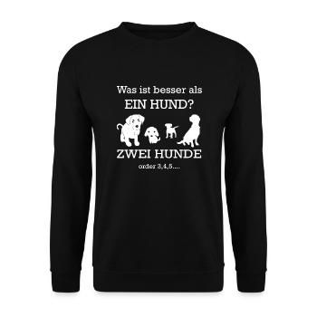 Chien chien - Sweat-shirt Unisexe - noir - Devant - Alina (178cm) & Michal (187cm)