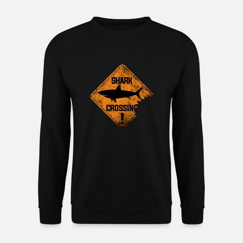 SHARK CROSSING - Unisex Pullover - Schwarz