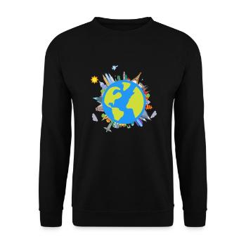 The Earth/The Earth - Unisex Sweatshirt - black - Front - Alina (178cm) & Michal (187cm)