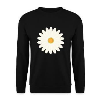 Margerite blossom - Unisex Sweatshirt - black - Front - Alina (178cm) & Michal (187cm)