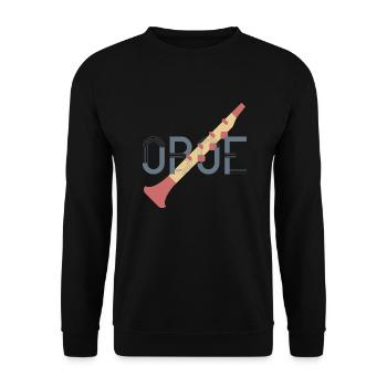 Oboe - Unisex Sweatshirt - black - Front - Alina (178cm) & Michal (187cm)