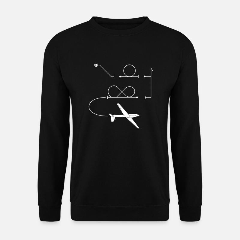 Glider aerobatic pilot gliding gift idea - Unisex Sweatshirt - black