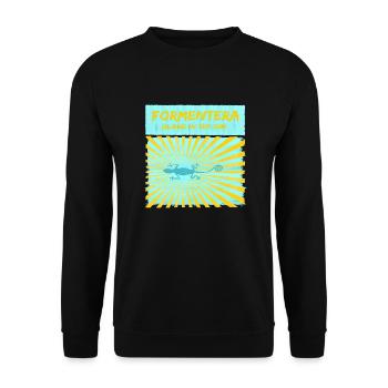 Formentera - island in the sun - Unisex Sweatshirt - black - Front - Alina (178cm) & Michal (187cm)