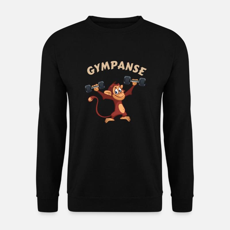 Gympanse Fitnesstudio Pumper - Unisex Pullover - Schwarz