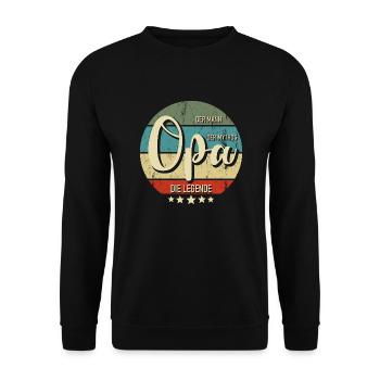 Opa - Unisex Pullover - Schwarz - Vorne - Alina (178cm) & Michal (187cm)