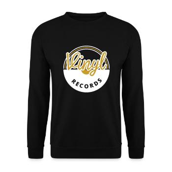 Schallplatten - Unisex Pullover - Schwarz - Vorne - Alina (178cm) & Michal (187cm)