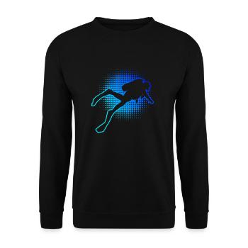 Plongée Plongée Plongeurs Sous-marins Hommes Garçons - Sweat-shirt Unisexe - noir - Devant - Alina (178cm) & Michal (187cm)