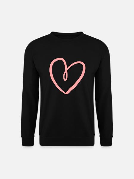 heart pink valentine's day - Unisex Sweatshirt - black