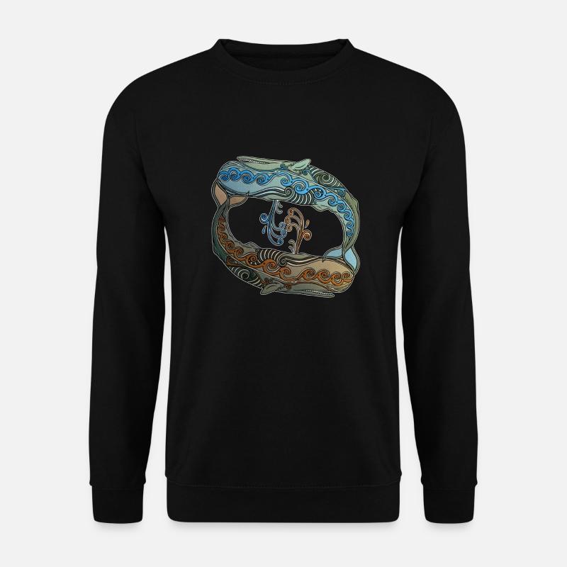 Baleines - Sweat-shirt Unisexe - noir