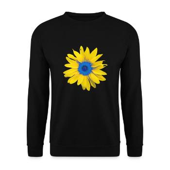 Sunflower Ukraine Flag Flag Colors Yellow Blue - Unisex Sweatshirt - black - Front - Alina (178cm) & Michal (187cm)