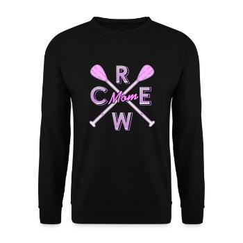 Crossed Oars Mom Crew Rowing Designs T-Shirt - Unisex Sweatshirt - black - Front - Alina (178cm) & Michal (187cm)