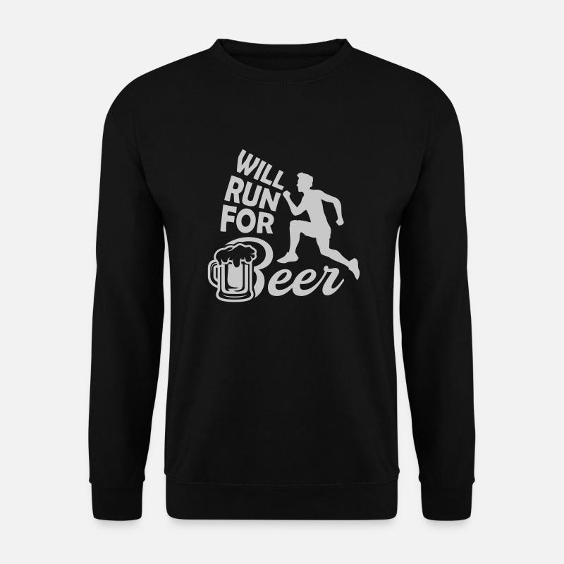 Spruch Beer Run - Unisex Pullover - Schwarz