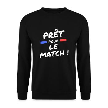 Le meilleur t-shirt de football - Sweat-shirt Unisexe - noir - Devant - Alina (178cm) & Michal (187cm)