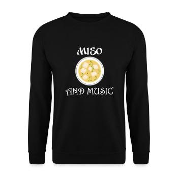Music Notes Musician Clef Miso Soup Ramen - Unisex Sweatshirt - black - Front - Alina (178cm) & Michal (187cm)