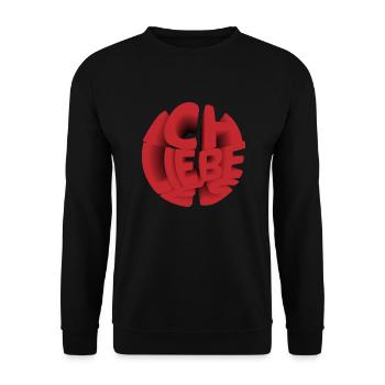 Ich liebe es - Unisex Pullover - Schwarz - Vorne - Alina (178cm) & Michal (187cm)