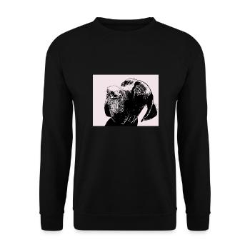 Great Dane - Unisex Sweatshirt - black - Front - Alina (178cm) & Michal (187cm)