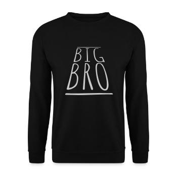 Logo à rayures Big Bro - Sweat-shirt Unisexe - noir - Devant - Alina (178cm) & Michal (187cm)