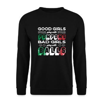 Bocce Ball Player Boules Bocce Female Bocce Player - Unisex Sweatshirt - black - Front - Alina (178cm) & Michal (187cm)