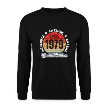 amazing since 1979 - anniversary - Unisex Sweatshirt - black - Front - Alina (178cm) & Michal (187cm)