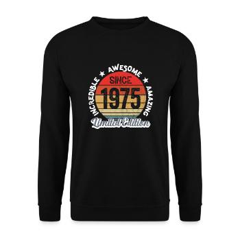 amazing since 1975 - anniversary - Unisex Sweatshirt - black - Front - Alina (178cm) & Michal (187cm)