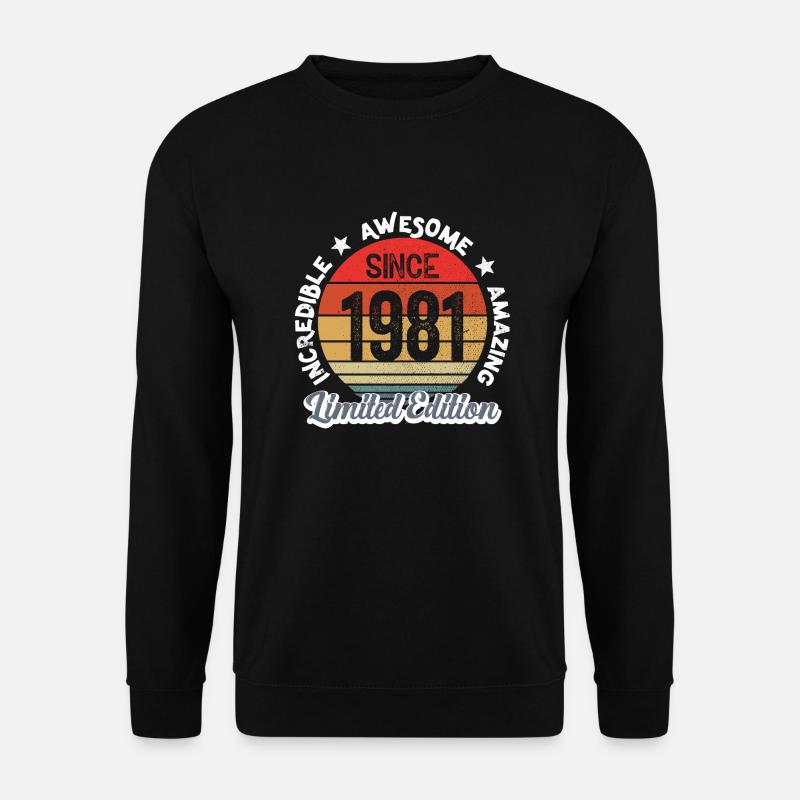erstaunlich seit 1981 -Jubiläum - Unisex Pullover - Schwarz
