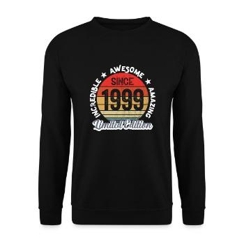 erstaunlich seit 1999 - Jubiläum - Unisex Pullover - Schwarz - Vorne - Alina (178cm) & Michal (187cm)