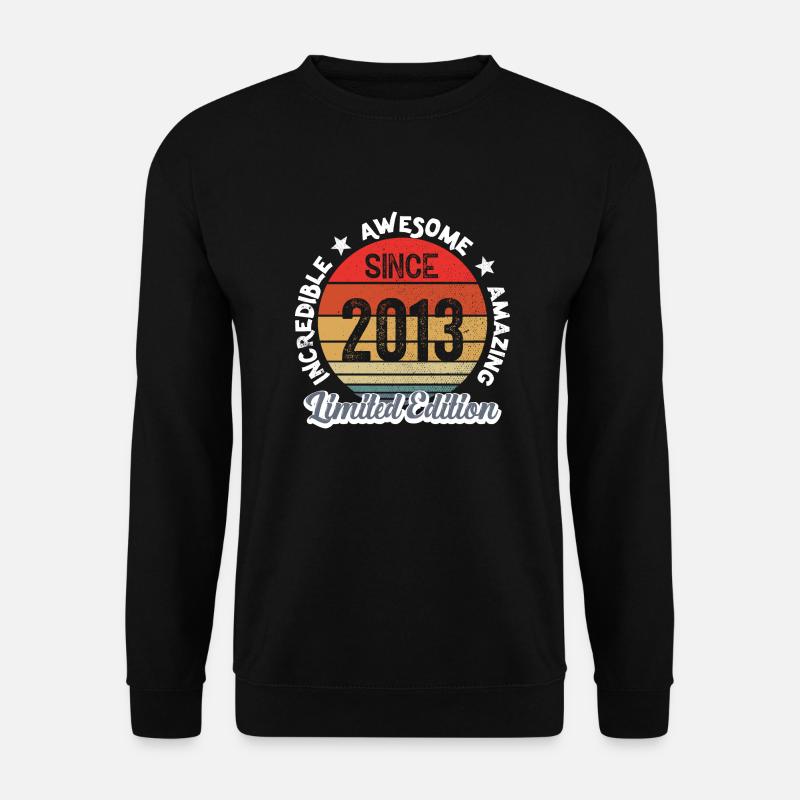 amazing since 2013 - anniversary - Unisex Sweatshirt - black