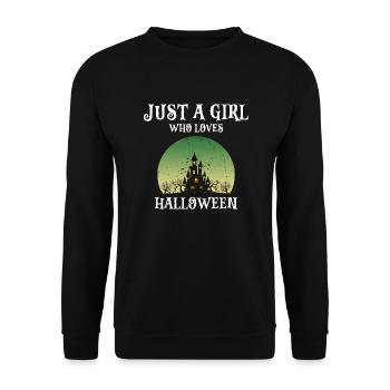 Juste une fille qui aime Halloween Cool Awesome - Sweat-shirt Unisexe - noir - Devant - Alina (178cm) & Michal (187cm)